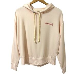 Magnolia‎ Homebody Hoodie Sweatshirt Size XS Peach Hooded Embroidered Cozy Soft